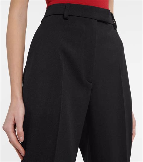 black gabardine pants prada|Straight virgin wool gabardine pants in black .